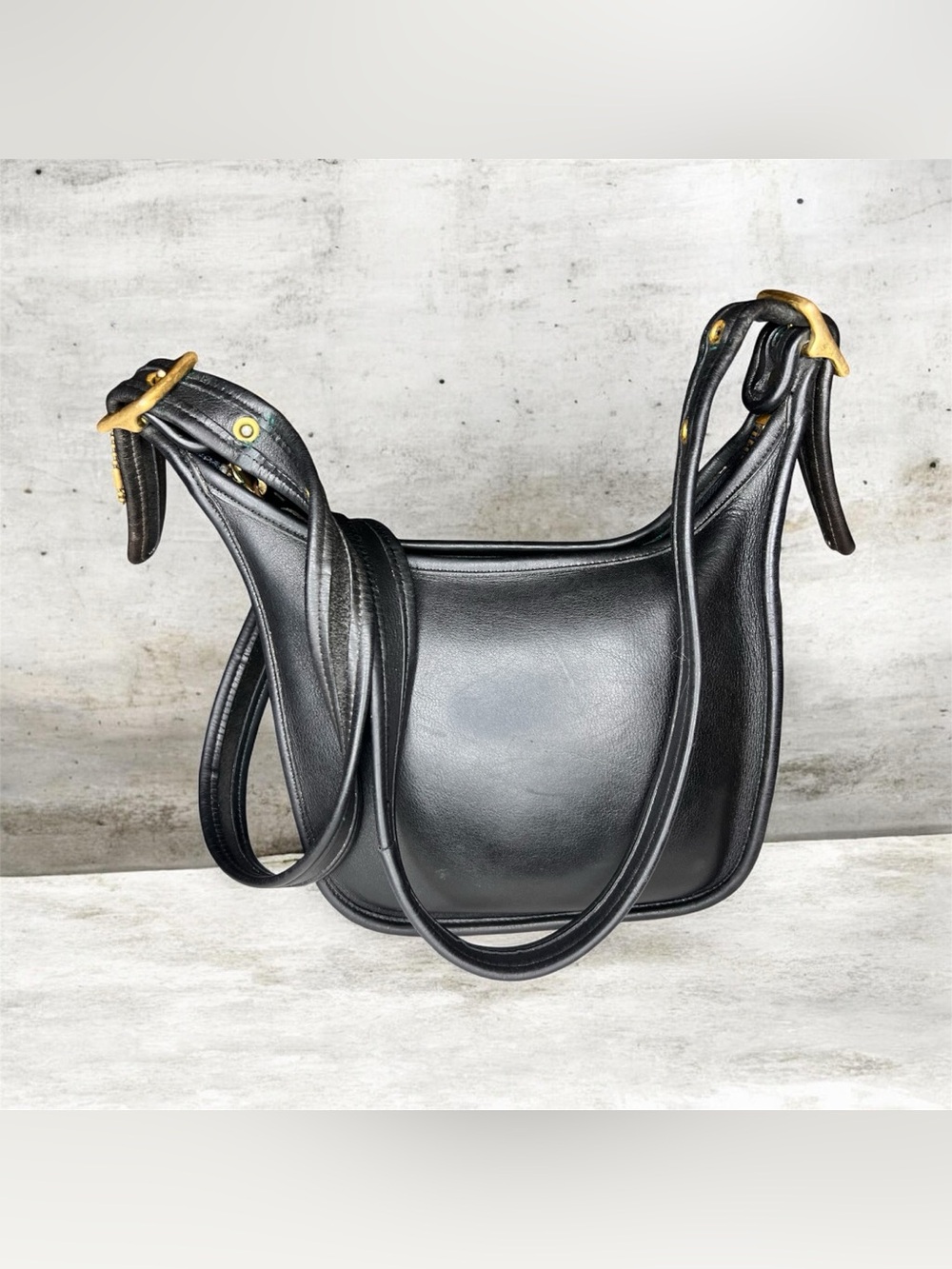 Vintage Coach 9950 Black Leather Janice Legacy Bag